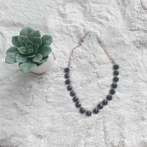 J. Crew Navy & Gold Statement Necklace